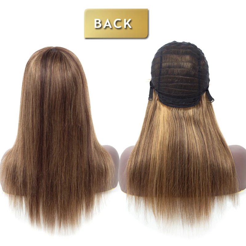 Парики из натуральных волос прямые парики из натуральных волос с челкой P4/27 бразильские волосы парик для черных женщин парики без волос Remy Dorisy