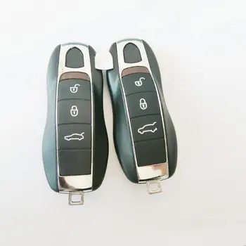 

With logo 3 Buttons Smart Keyless Entry Remote Key Case Shell for Porsche Panamera macan cayenne Replacement smart key shell