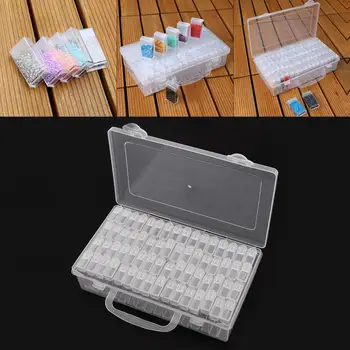 

64 Grid PP Detachable Transparent Multipurpose Independent Display Storage Box Fit Jewelry/Rings/Rhinestone/Nail Art/Tool Parts