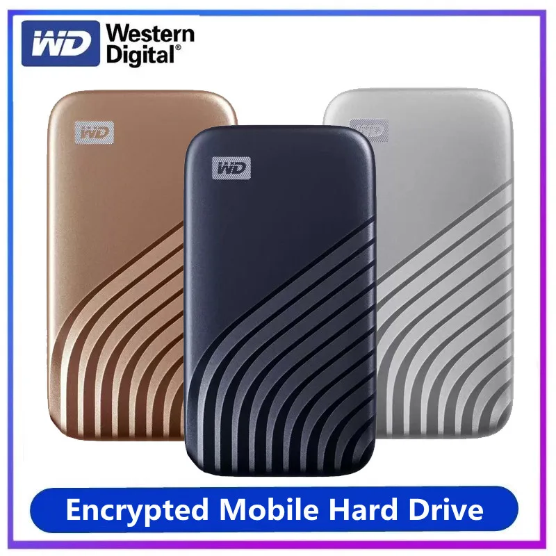 Western Digital Wd 1tb 2tb 4tb 500gb Encrypted Mobile Hard Drive Typec