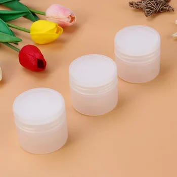 

3pcs 50g Double Layer Travel Bottles Portable Cosmetic Container Empty Cream Facial Mask Jar Pot (Transparent, with Inner Cap)
