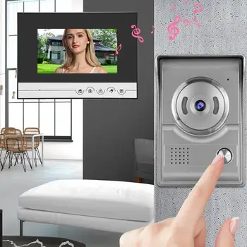 

High Definition 7in Video Intercom Doorphone System Smart Access Door Camera 110-240V doorbell Home Security Accessories