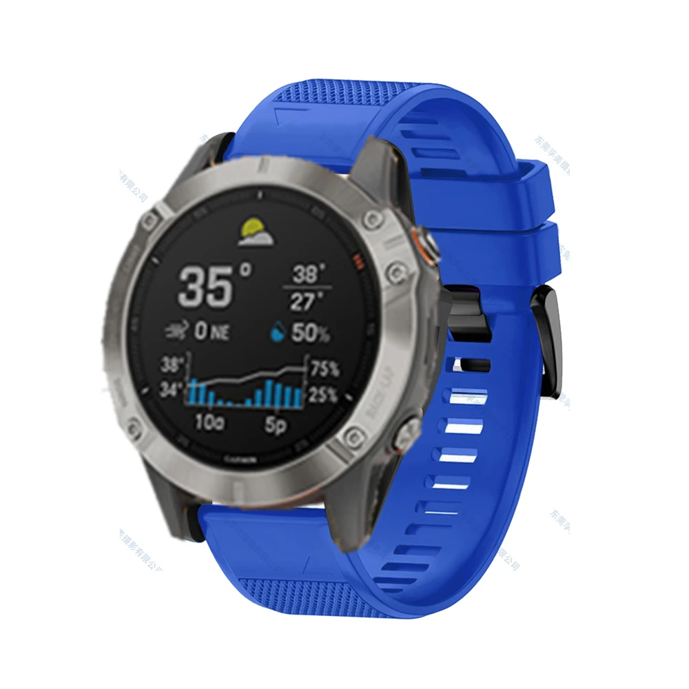 Силиконовый сменный ремешок для часов Garmin Fenix 6 6S 6X/Forerunner935/Garmin 5 20 22 26 мм Смарт часы
