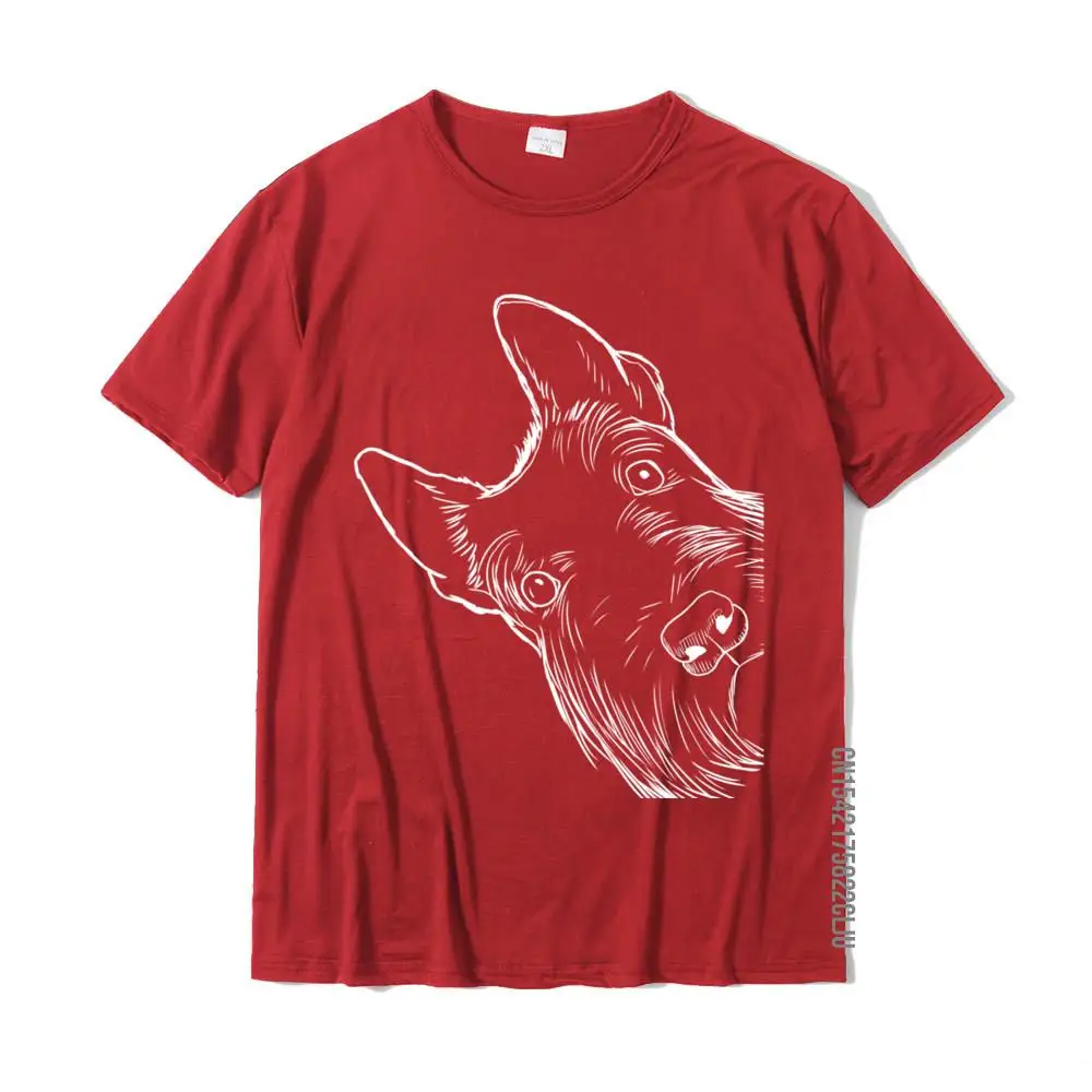 Slim Fit New Arrival Europe Tops Shirt Round Neck Summer/Autumn 100% Cotton Short Sleeve Top T-shirts for Men Personalized Tees Funny Scottie Dog Scottish Terrier Pullover Hoodie__31933 red