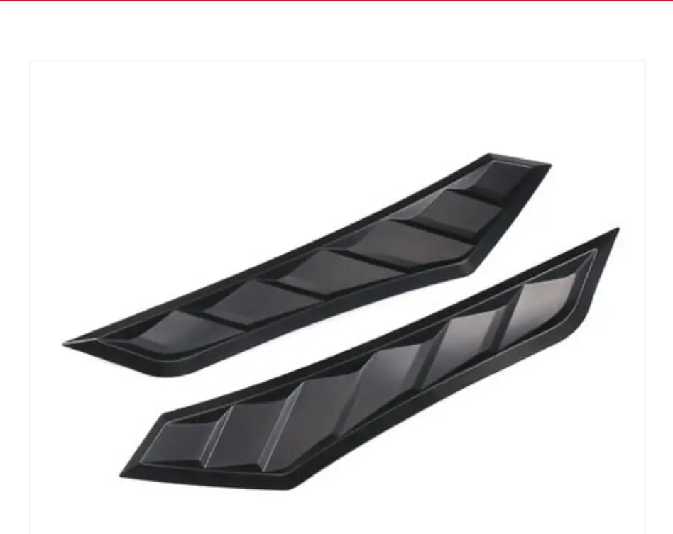 Matte black 2 piece ABS хромированное автомобильное вентиляционное отверстие впускная лопатка вентиляционная крышка капота для 16-18 HONDA CIVIC - Цвет: Matte black 2 piece