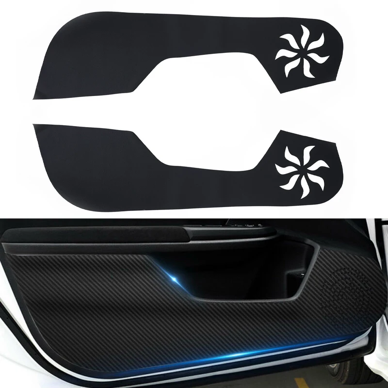 Для Honda Civic+ дверь анти Kick Pad протектор отделка пленка углеродного волокна стиль
