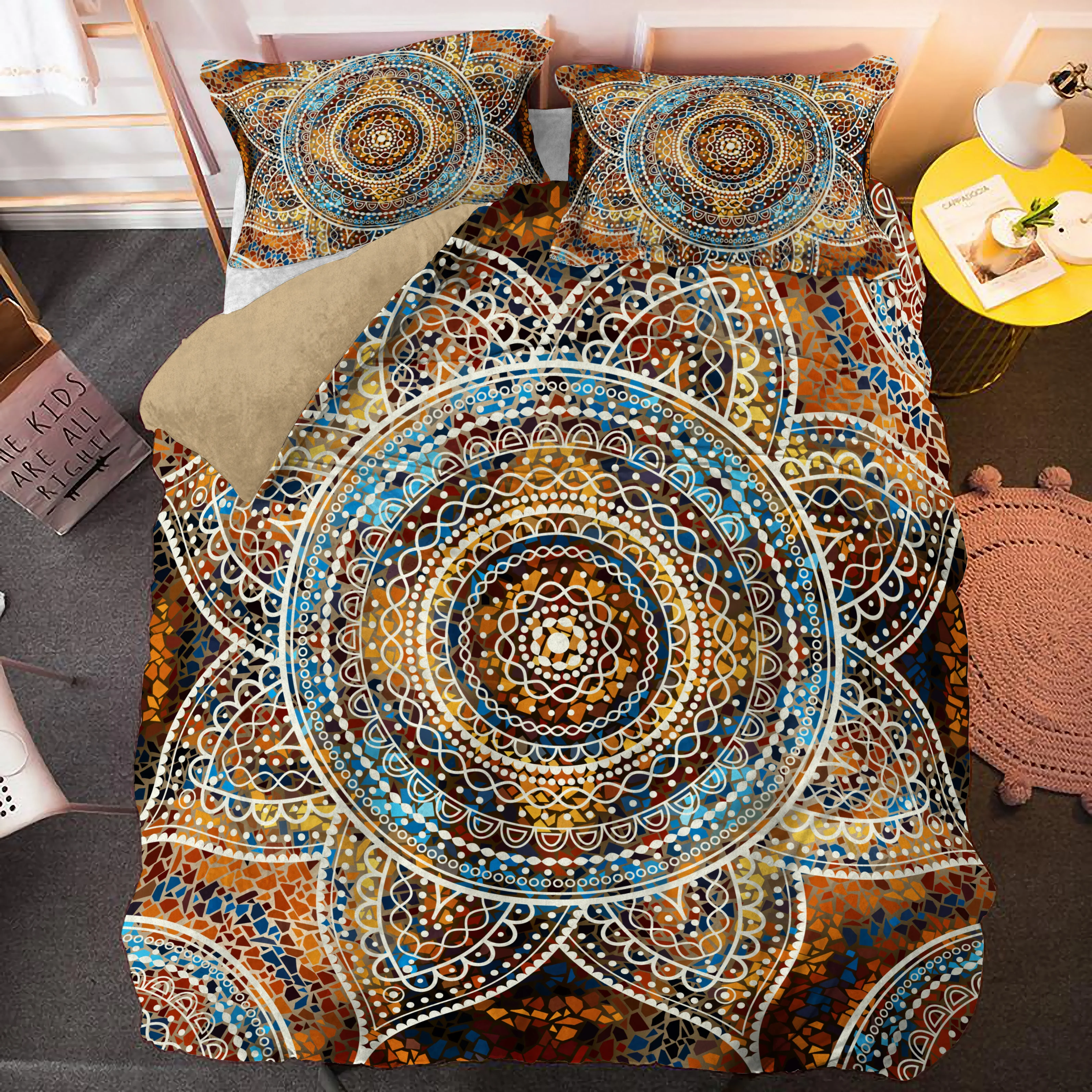 3D Mandala Comforter Bedding Set Indian 