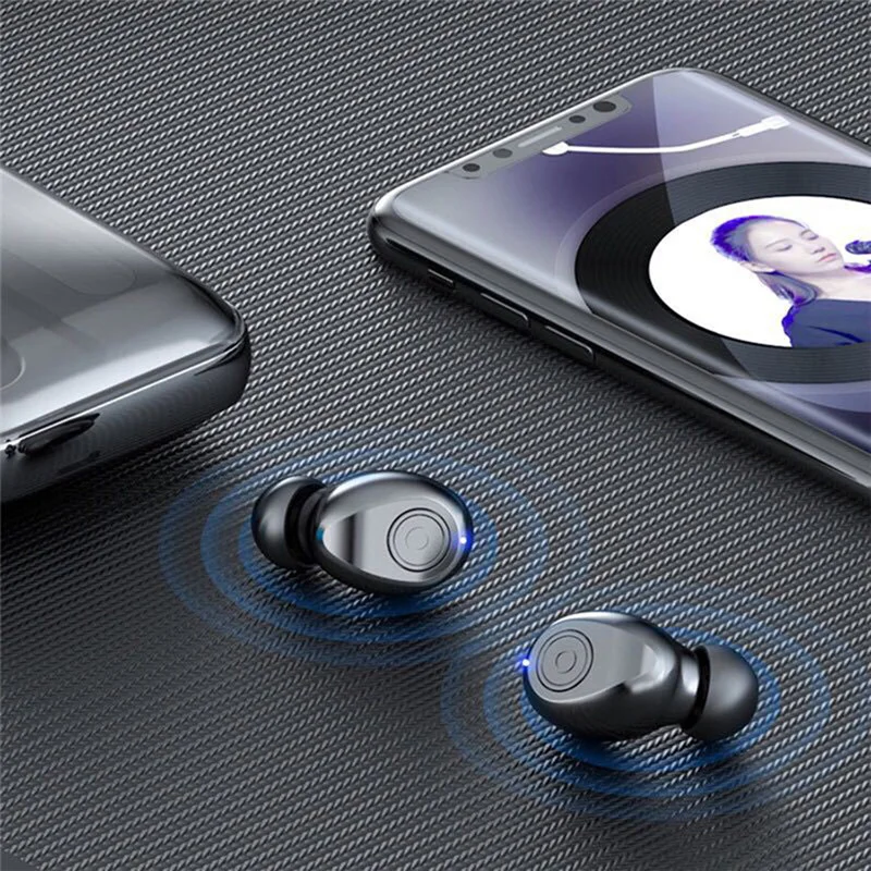 F9 HIFI Wireless Headphones Bluetooth 5 0 TWS Digital Display Waterproof Sports Earphone Support iOS Android Phones HD Call