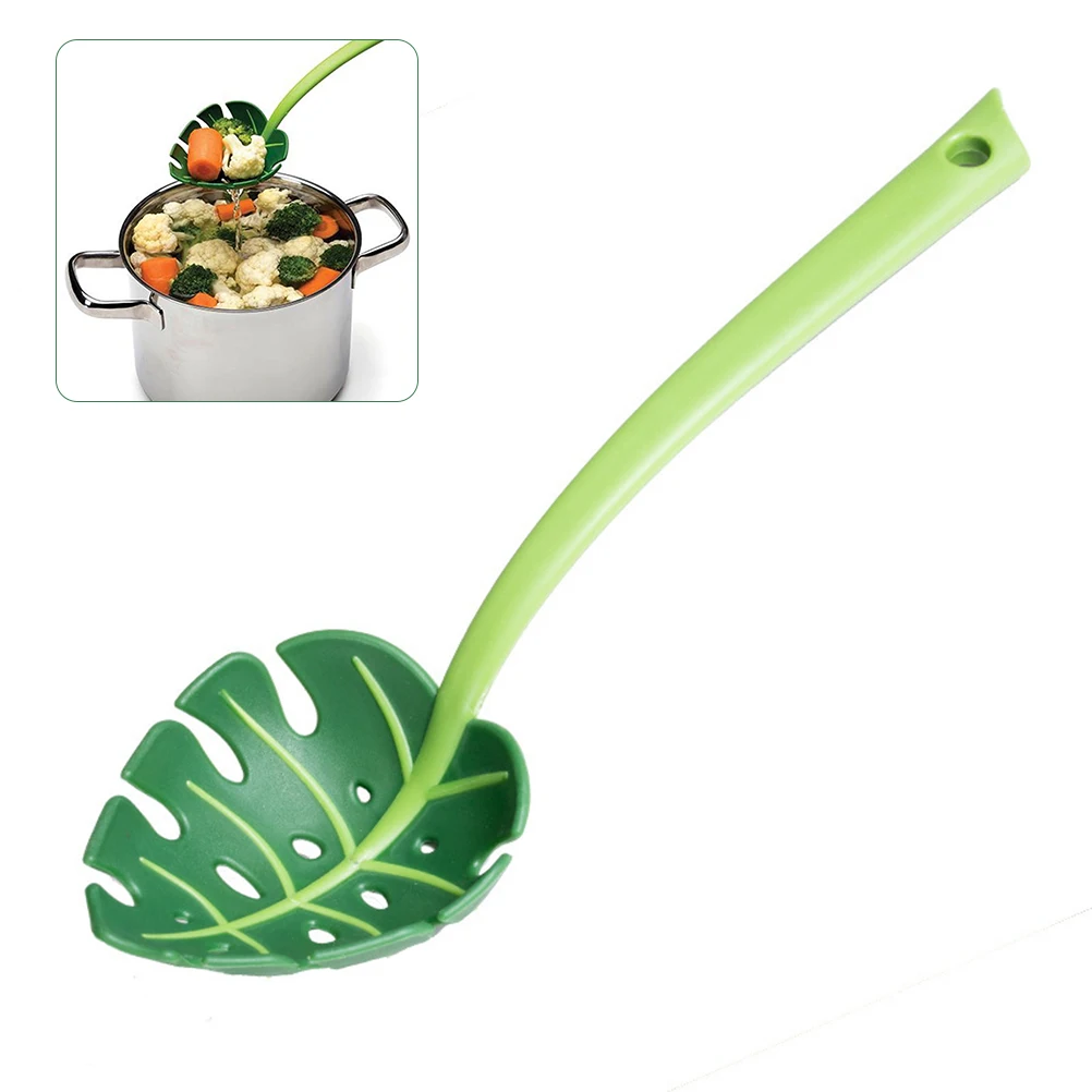 

1pcs Multi-functional Creative Colander Leaf-shaped Strainers Noodles Forks Cooking Shovels Pasta Filter Spoon Kitchen Tool