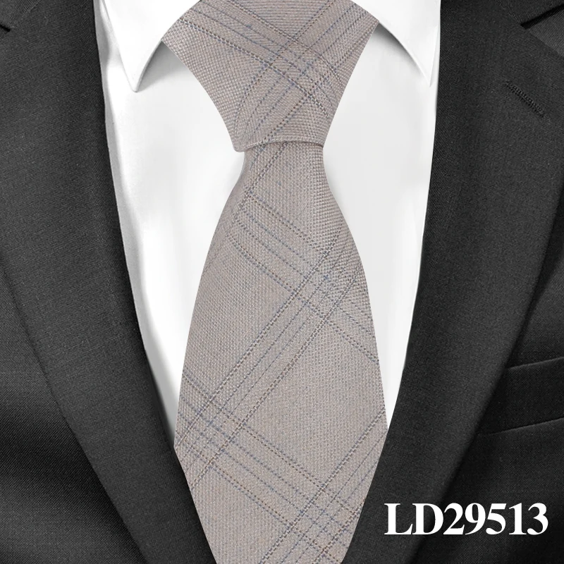 Регулируемый плед связей тощий хлопок шеи галстук для Для мужчин костюмы Для мужчин s тонкий галстук для Бизнес Галстуки 7 см Ширина Жених