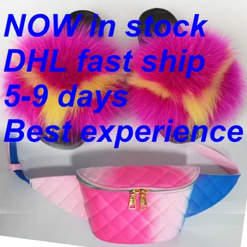 

2020 new fashion women's waist bag with slippers, coin purse, rhombus messenger bag, colorful jelly bag