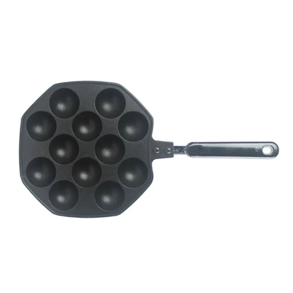 Non-Stick Octopus Ball Maker 12 Holes Practical Takoyaki Grill Pan Birthday Pastry Convenient Grill Plate Gas Appliance