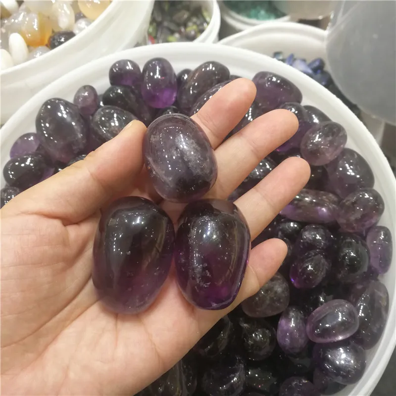 

50g Natural Rough Specimen Amethyst Big Size Oval Crystal Natural stones and minerals Fish tank stone