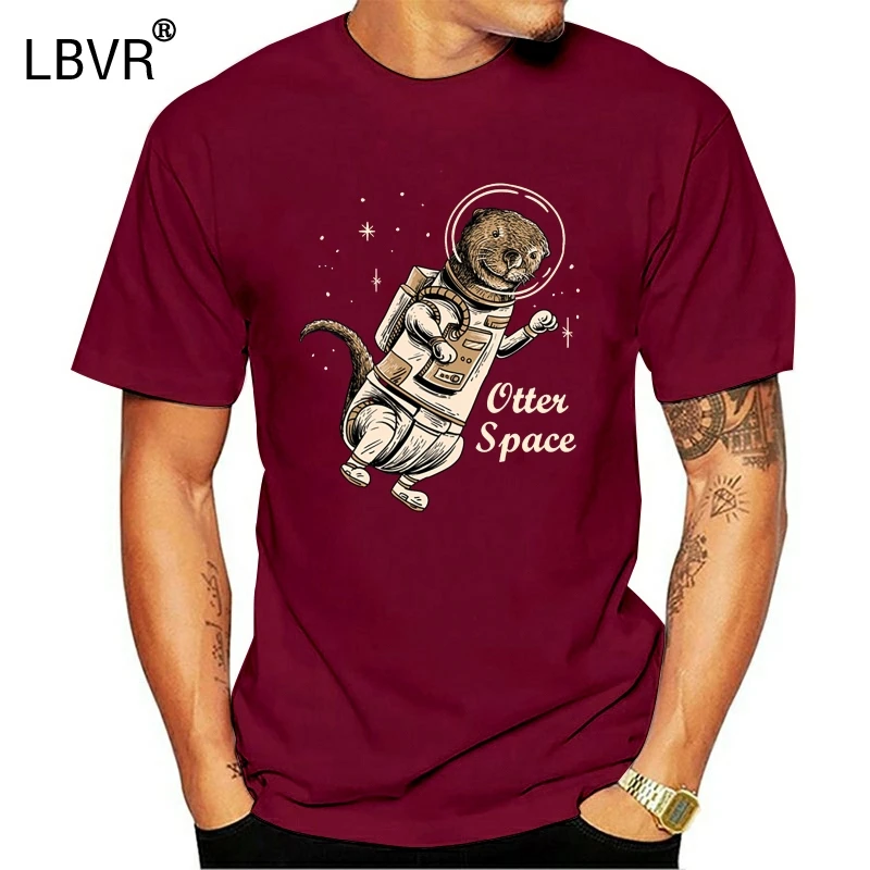 Футболка с короткими рукавами и надписями Space Otters футболка большого размера на