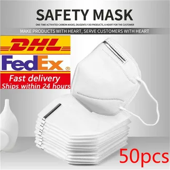 

dhl free 50pcs kn95 Face Masks Dust Respirator Masks Adaptable Against Pollution Breathable Mask