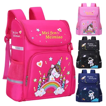 

Fashion Nylon Student Children's School Bag Wild New Cartoon Multi-function Large Capacity Men and Women Backpack Sac A Dos