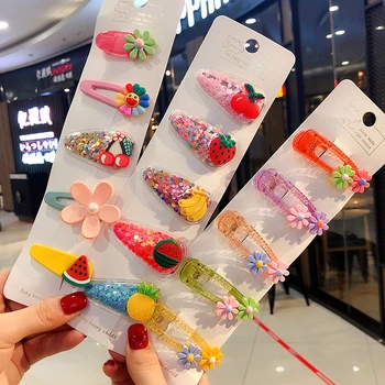 

5PCS Girls Cute Cartoon New Animals Fruit Hairpins Children Lovely Hair Clips Barrettes Headband Kids Hair Accessories