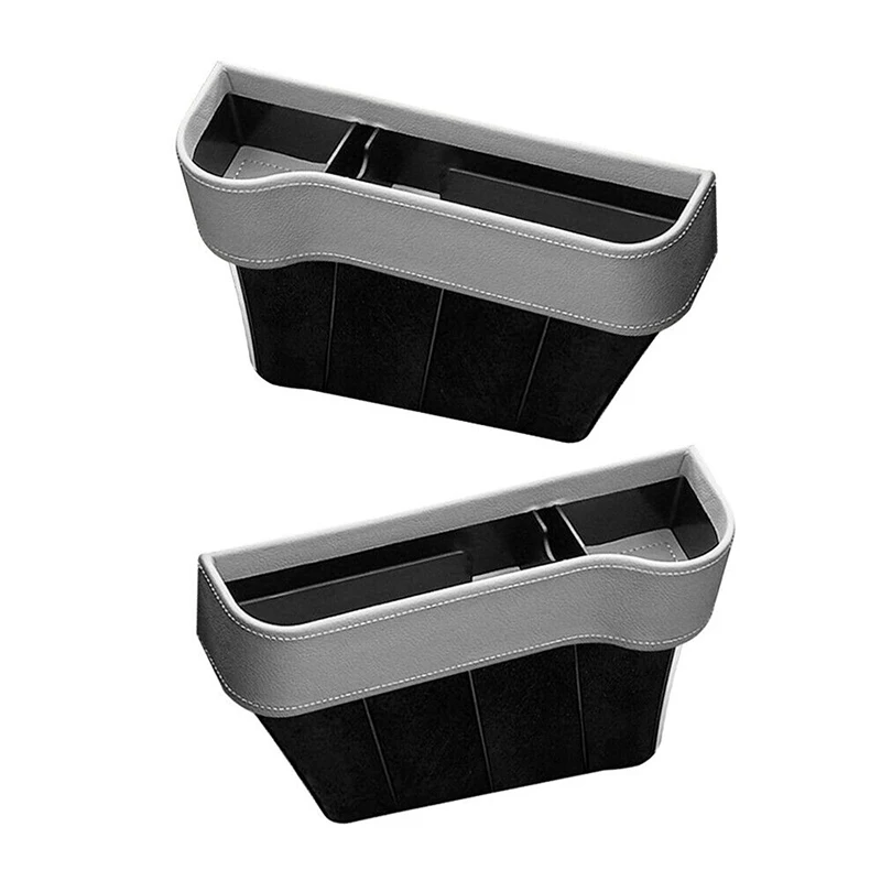 Серый черный место зазор коробка для хранения левой чашки держатель Органайзер кожаные аксессуары
