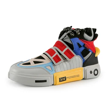 

New Arrival Fashion Colorful Hip Mens Sport Shoes Sneakers High top Platform Outdoor Autumn Superstar Breathable Men Board Shoes