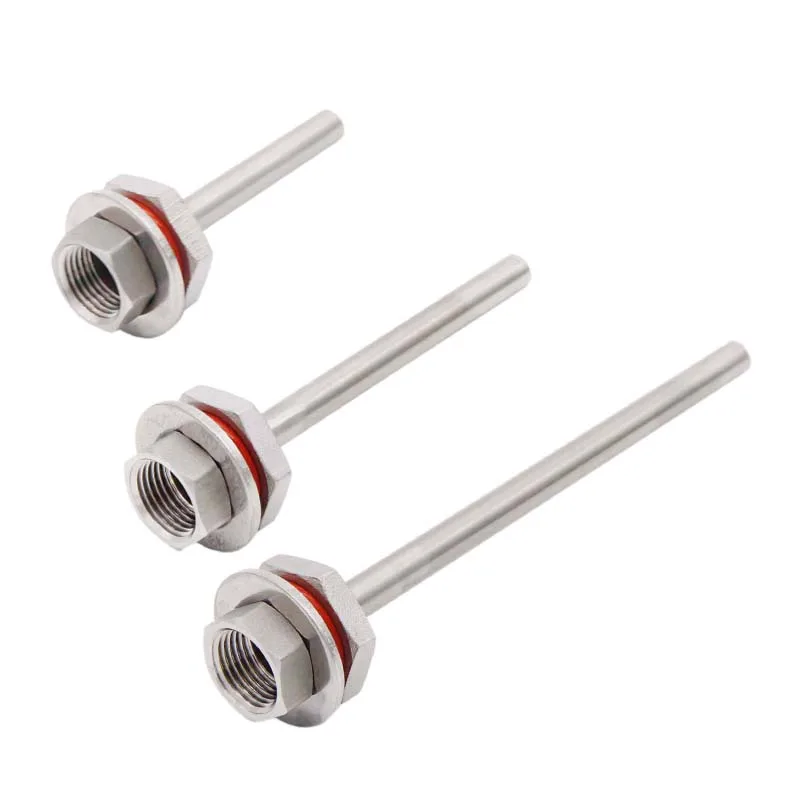 Безшовный градусник с циферблатом Thermowell 2 5/4/6 &quotL 1/2&quot NPT нержавеющая сталь 304