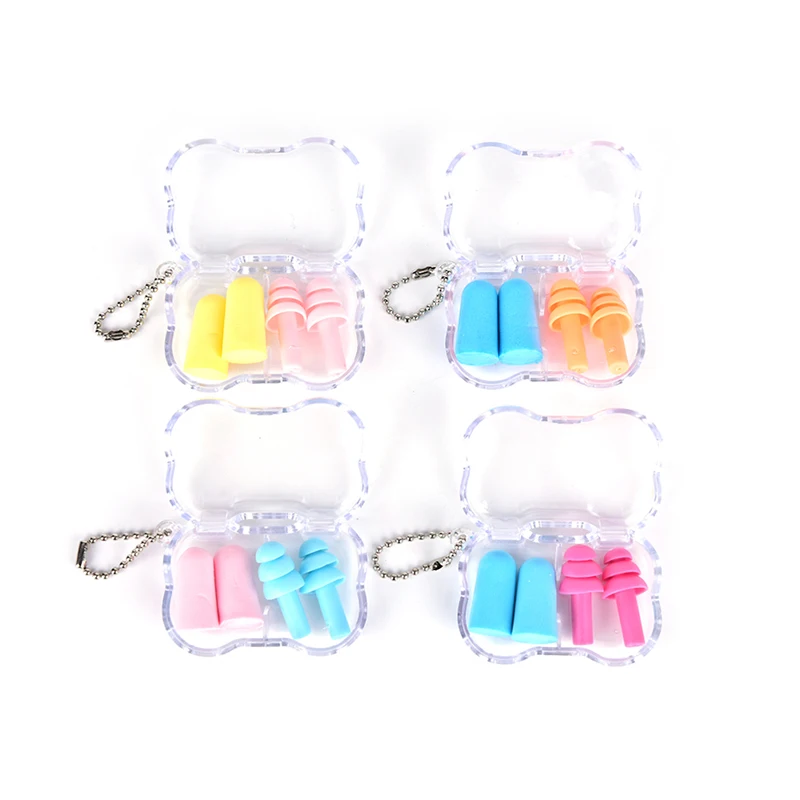 2 пары затычки для сна яркие цвета мягкая пена защита от шума ушей путешествий