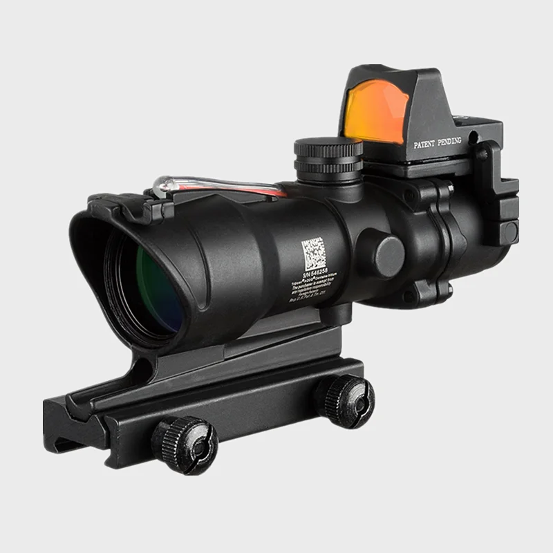 

4x32 cross sight true fiber + mini red dot sight conch true fiber combination sight