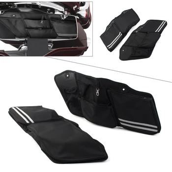 

2Pcs Motorcycle Saddlebag Liners Travel Packs for Harley Touring Road King FLTR FLHX 2014 2015 2016 2017 2018 2019 2020 Black