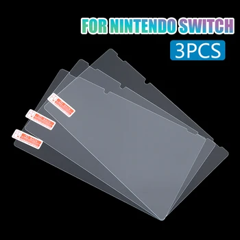 

Pohiks 3pcs High Quality Protective Tempered Glass Film Game Console Accessories Screen Protection Films For Nintend Switch