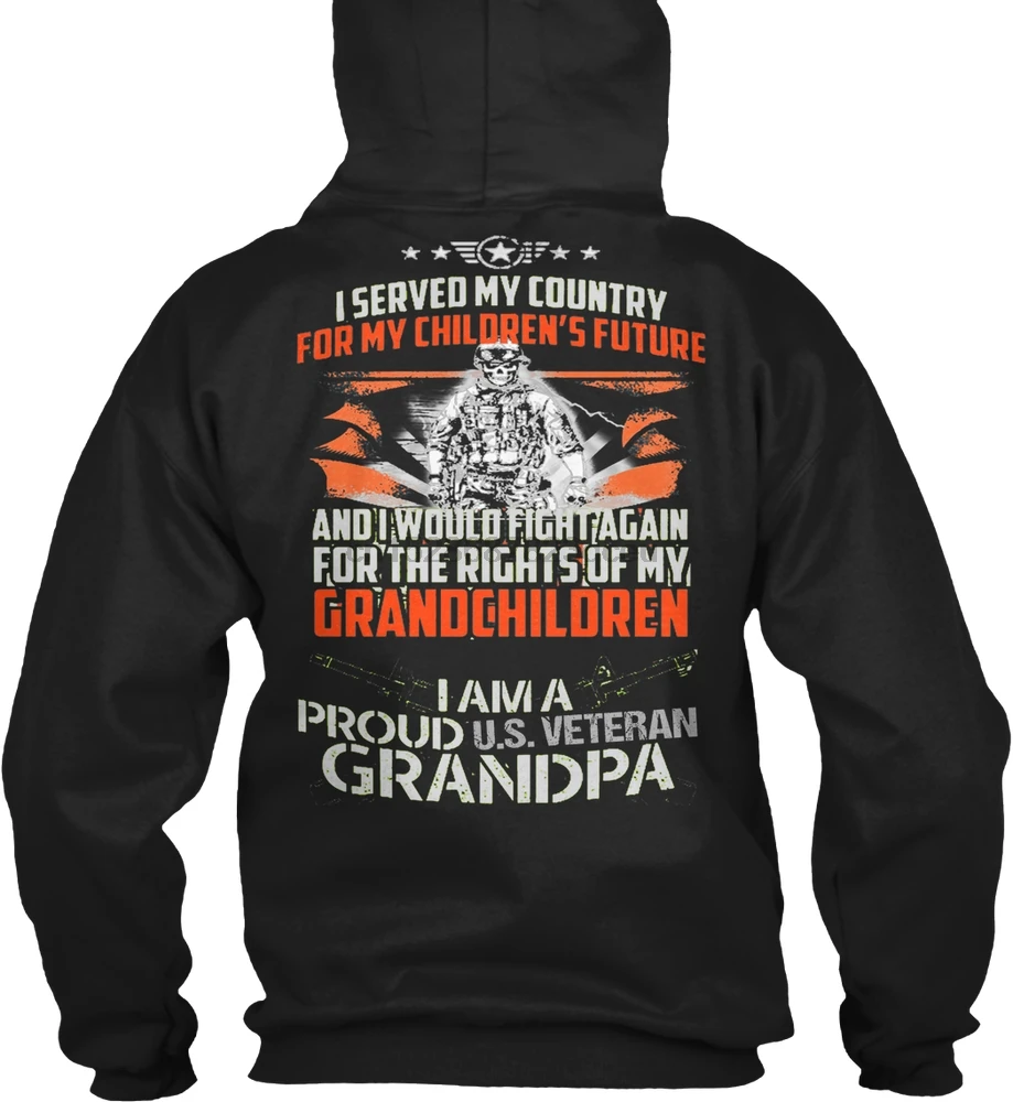 Мужская толстовка с капюшоном и длинным рукавом с надписью PROUD U.S. VETERAN GRANDPA-USA VETERAN женская уличная одежда