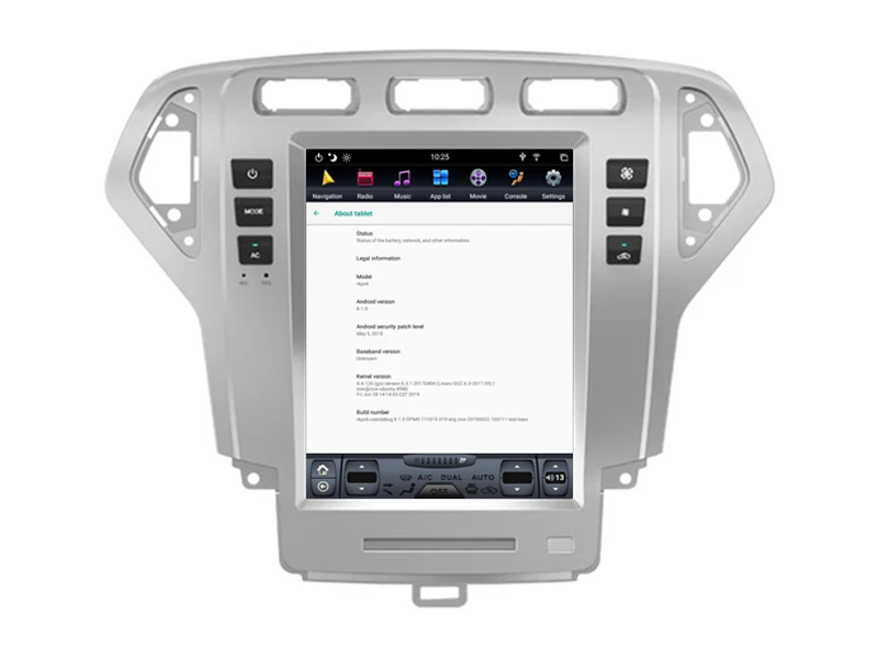 AVGOTOP Android 8,1 Tesla Автомобильный Gps навигатор Авто Радио для FORD MONDEO 2007-2010 серебро 6 ядер+ 4G+ 32G ips экран