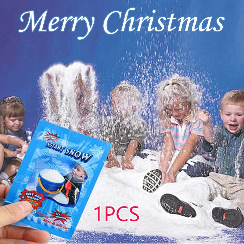 1 упаковка мгновенный снег Волшебные Искусственные Поддельные снежинки, праздничные вечерние рождественские украшения, искусственный снег для детей, играющая игрушка I