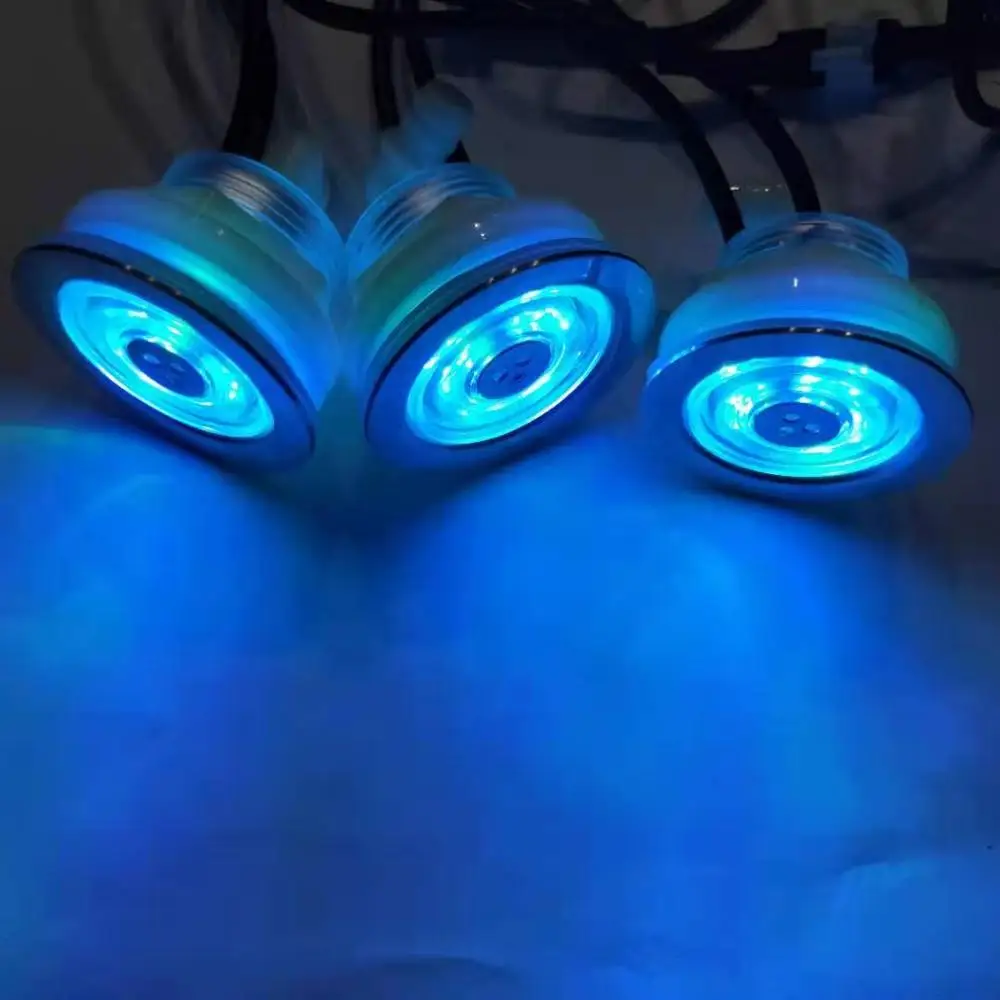 20 штук утопленный водостойкий RGB светодиодный подводный гидромассажная Ванна будут проходить воздушные пузырьки реактивный свет без ручного световой пульт управления Светодиодный воздушный лампа-самолет