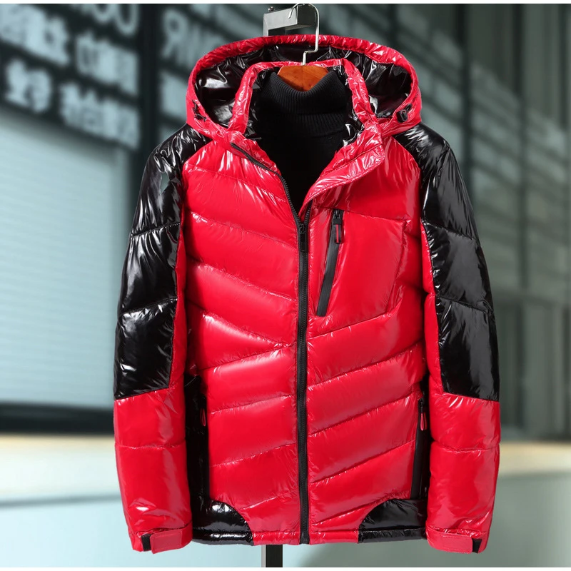 New Large Size Glossy Parkas Winter Jacket Women/Man Glossy Waterproof Thick Warm Cotton Padded Hooded Parka 7XL 8XL 9XL