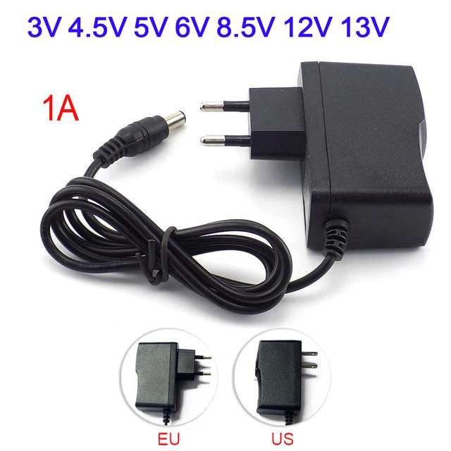 5v adaptador da fonte de alimentação carregador universal eua ue adaptador plugue 3v 4.5v 5v 6v 8.5v 12v 13v 1a adaptador de alimentação led tira luz lâmpada