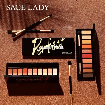 

SACE LADY 10 Color Eyeshadow Palette Eye Makeup Waterproof Matte Pearlescent High Color Long-Lasting Shimmer Eye Shadow TSLM2