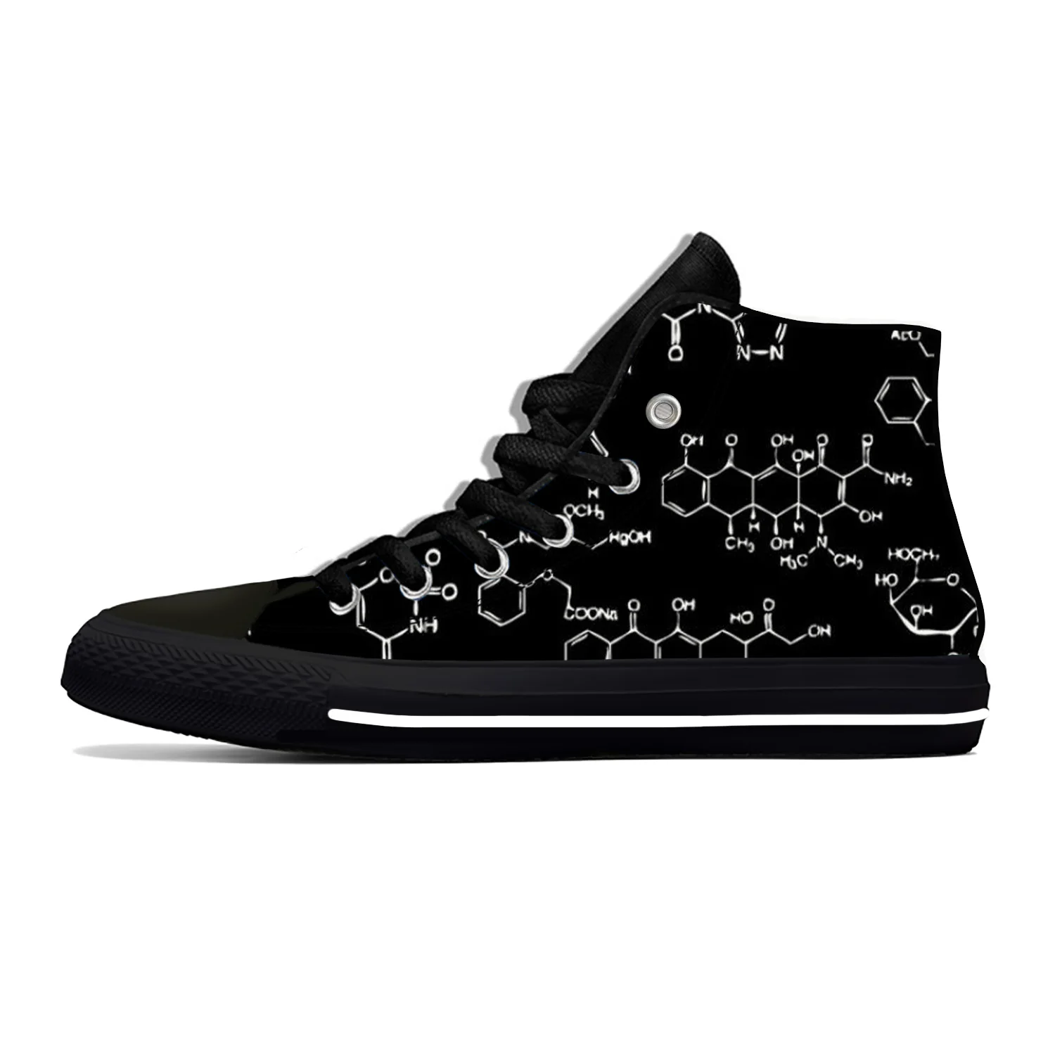 Новое поступление модные легкие холщовые кроссовки Chemical Formula Science art мужские и