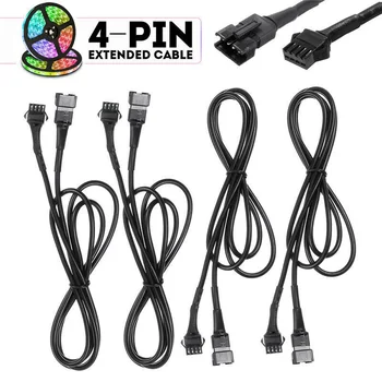 

4Pin Cable Extension Car Connector For RGB LED Ambient Light Practical Black New