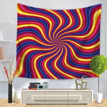 

Abstract Swirl Vision Tapestry Home Dorm Room Beach Mats Blanket Home Decor Hanging Carpet Multifunction Background Cloth Color