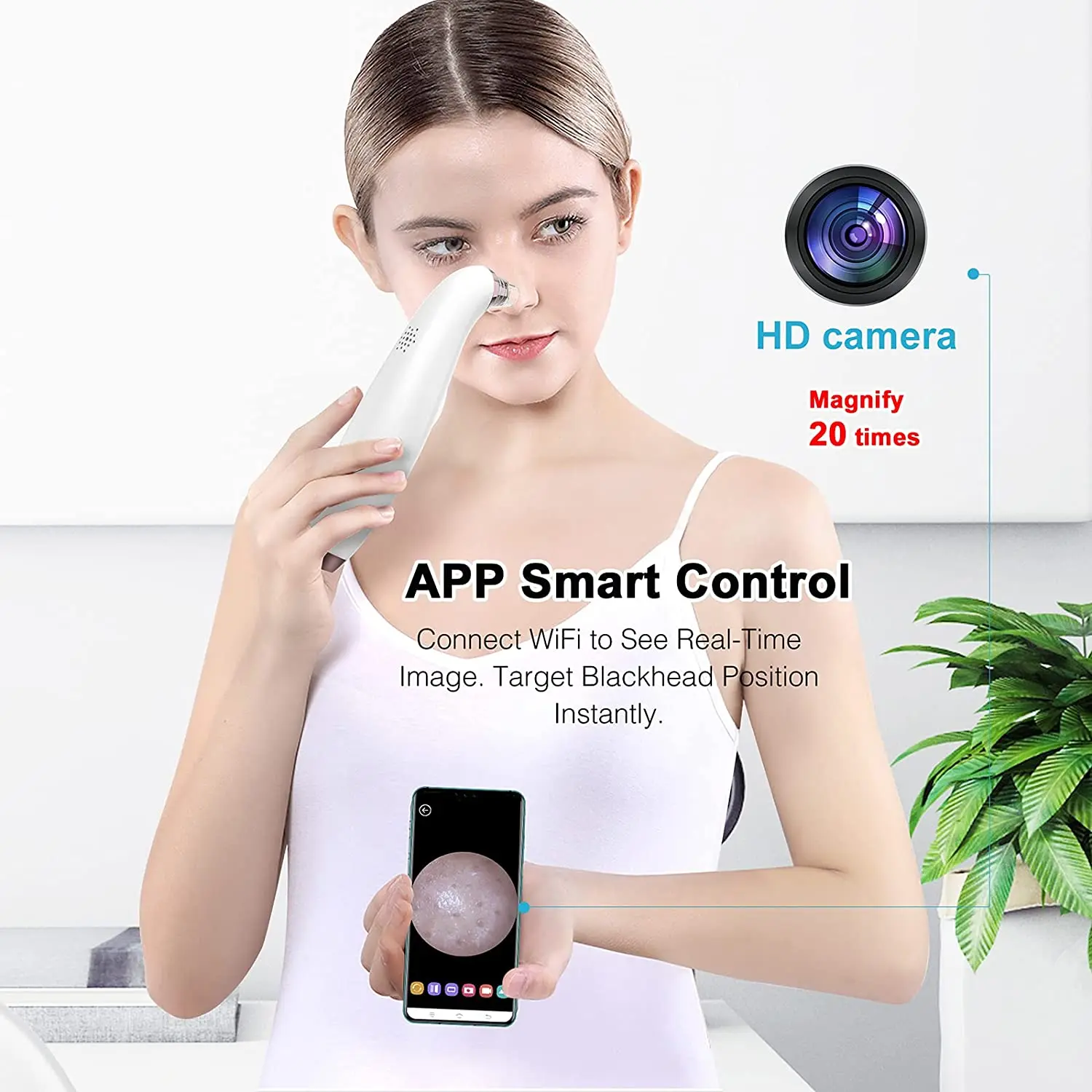 Blackhead remover Pore Vacuum with Camera Upgraded Face Pore Cleanser