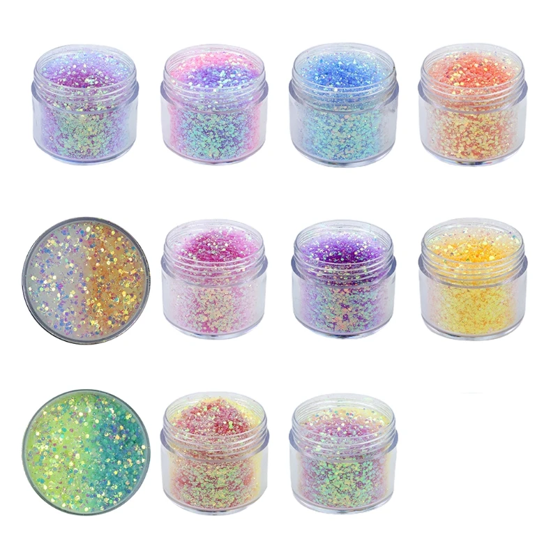 1 Bootle Holographic Chunky Glitter Powder Sequins Nail Art Stickers Decorations | Украшения и аксессуары