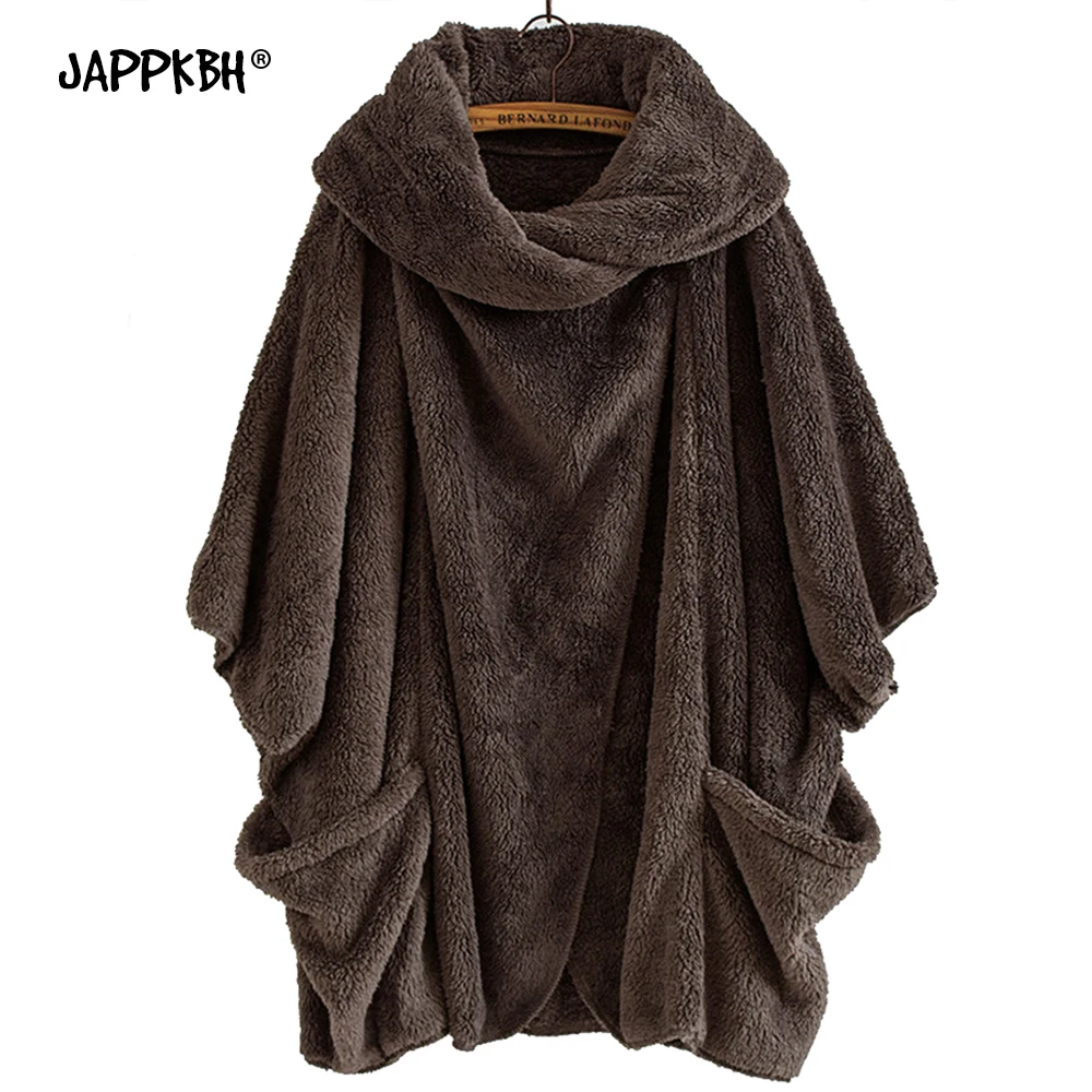 

Autumn Winter Turtleneck Sweatshirt Women 2019 Casual Plus Size Velvet Jacket Oversize Coat Female Bat Sleeve Outwear Feminino