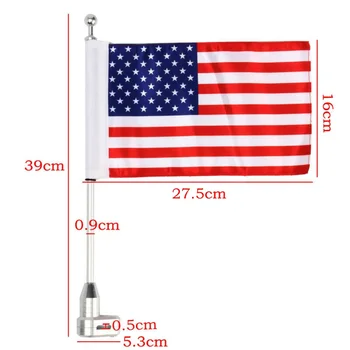 

Motorcycle Flagpole Luggage 475268 Galvanized Steel Rack Mount Accessories
