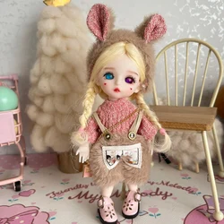 Costume de mode Super Mini poupée princesse mignonne de 16CM, échelle 1/8, maquillage fait à la main BJD OB11, corps entier, jouet, cadeau C1613 