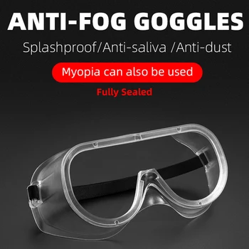 

ROCKBROS Windproof Cycling Glasses Totally Closed Labor Protection Goggles Transparent Dust-proof Splash-proof Sports Goggles