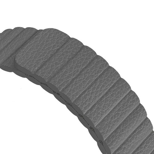 Grey Ремешок для apple watch 42 мм 38 мм 44 мм 40 мм correa iwatch 5 4 3 2 кожаный магнитный браслет с петлей аксессуары для apple watch 4 - Цвет ремешка: Grey