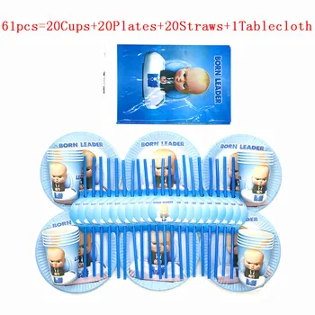 

Cartoon Baby Boss Theme 31/61pc party Christmas Birthday Decoration Plate Cup Baby shower Happy birthday party supplies For Kids
