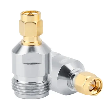 

2pcs Connector Type N Female To SMA Male RF Connectors Coaxial Adapter Test Converter Type N Female To SMA Male Adapter