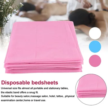 

10pcs 80x180cm Business Trip Disposable Sheets For Massage Bed Table Cover Solid Non-woven Breathable Spa Travel Tattoo Salon