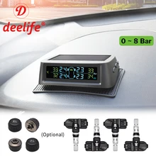 Deelife солнечная система контроля давления в автомобильных шинах, сигнализация, автоматическое умное управление, внешний внутренний беспроводной датчик давления в шинах