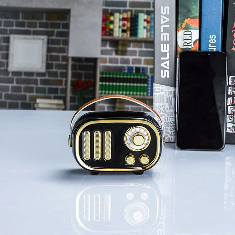 Обновленный персональный беспроводной Bluetooth динамик в ретро стиле портативный